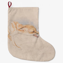 Meia De Natal Grande Estudo de uma Raposa de Agressão (por John Frederi