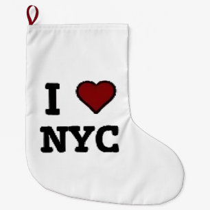Meia De Natal Grande Eu Amo coração de Nova York