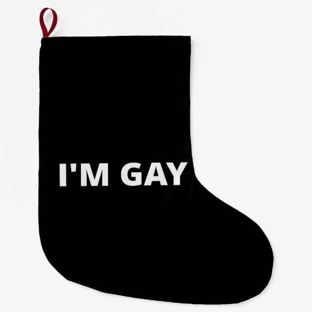 Meia De Natal Grande Eu Sou Gay (Frente)