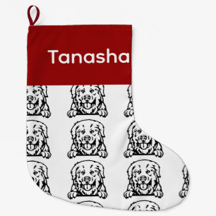 Meia De Natal Grande Excelente Pirenéus meias para cães Personalizadas