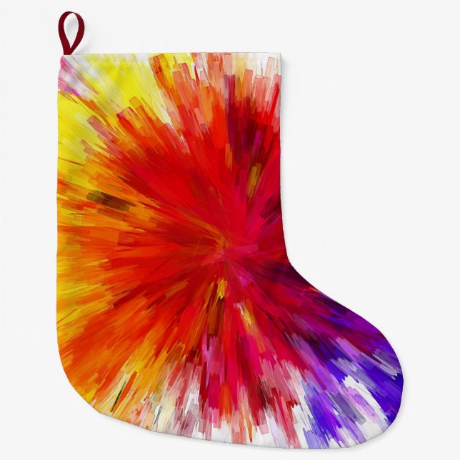 Meia De Natal Grande Explosão de cor (Frente)