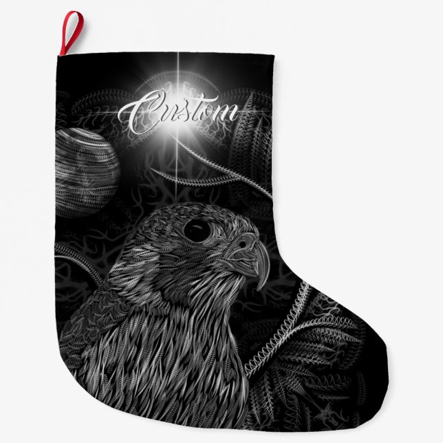 Meia De Natal Grande Falcão cheio (Frente)