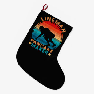 Meia De Natal Grande Fazedor de Panqueca Lineman - Futebol Americano