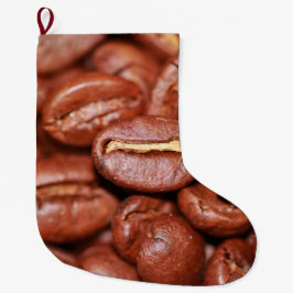 Meia De Natal Grande Feijões de café torrados