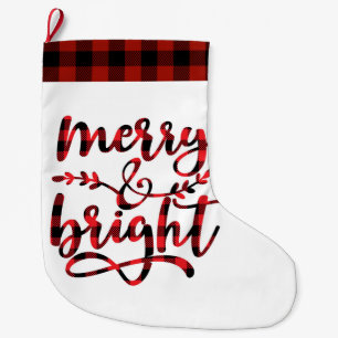 Meia De Natal Grande Feliz e Brilho