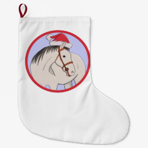Meia De Natal Grande Feliz Natal Cavalo