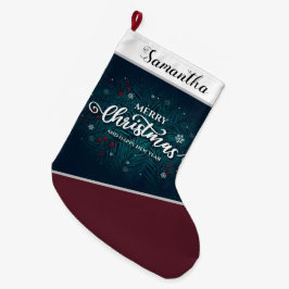 Meia De Natal Grande Feliz Natal e Feliz ano novo