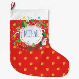 Meia De Natal Grande Feliz Natal e feliz ano novo! XMAS