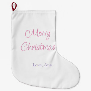 Meia De Natal Grande feliz natal roxo rosa nome amor feriado simp