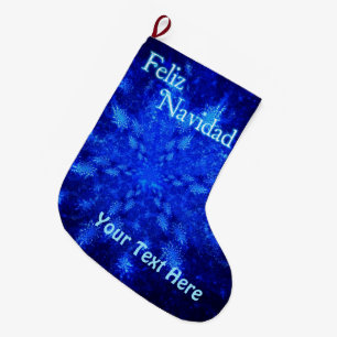 Meia De Natal Grande Feliz Navidad - Snowburst