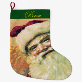 Meia De Natal Grande Felizes Papais noeis Vintage de Natal