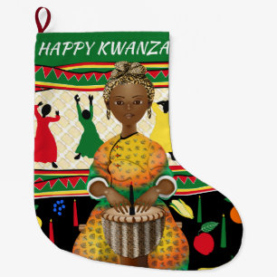 Meia De Natal Grande Feriado Afro-Americano Kwanzaa
