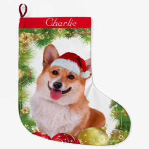 Meia De Natal Grande Feriado do Corgi