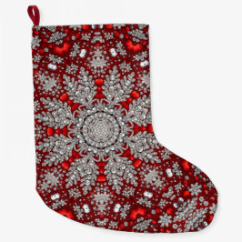 Meia De Natal Grande Feriado Vermelho Decorativo