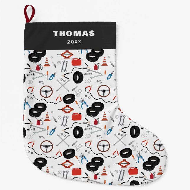 Meia De Natal Grande Ferramentas Automotivas Mecânicas De Automóveis (Frente)