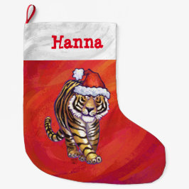 Meia De Natal Grande Festivo personalizado Tigre Natal