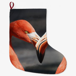 Meia De Natal Grande Flamingoes no Amor