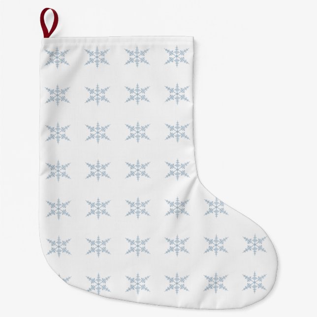 Meia De Natal Grande Flocos de neve do inverno (Frente)