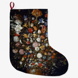 Meia De Natal Grande Flores num navio de madeira (por Jan Brueghel)