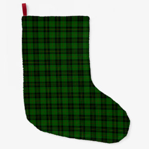 Meia De Natal Grande Forbes tartan green xadrez preta