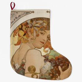 Meia De Natal Grande Fruta (Art Nouveau) (Retrato feminino) (Frutas)