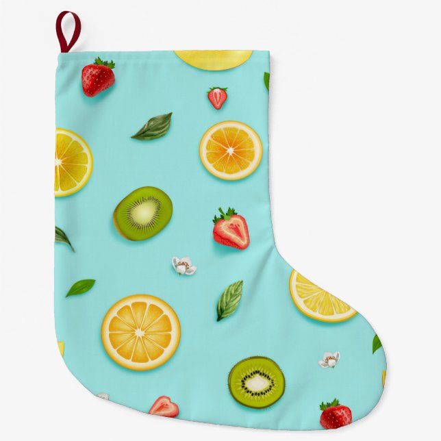 Meia De Natal Grande Fruta mista (Frente)