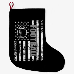 Meia De Natal Grande Futebol Patriótico da bandeira americana