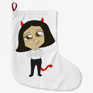 Meia De Natal Grande garota do diabo