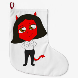 Meia De Natal Grande garota do diabo