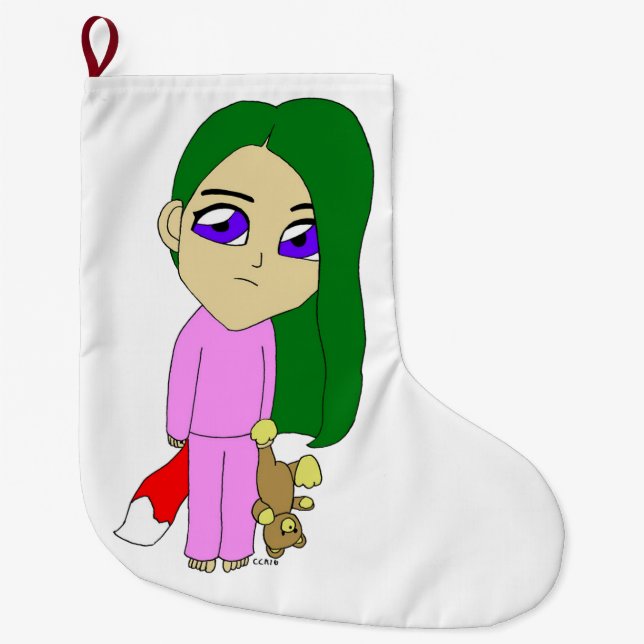 Meia De Natal Grande garota foxi chibi (Frente)