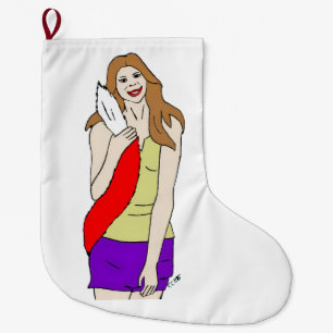 Meia De Natal Grande garota foxy