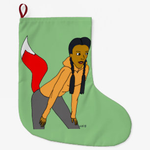 Meia De Natal Grande garota foxy