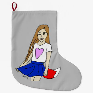 Meia De Natal Grande garota foxy