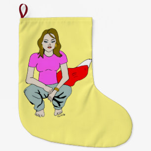 Meia De Natal Grande garota foxy