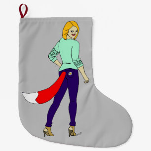 Meia De Natal Grande garota foxy