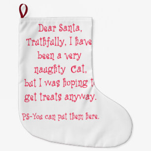 Meia De Natal Grande Gato impertinente