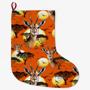 Meia De Natal Grande Gazelle African Antelope Wild Animal