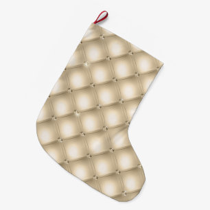 Meia De Natal Grande Glam Cream Champagne Diamond Glitz