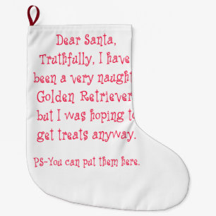 Meia De Natal Grande Golden retriever impertinente