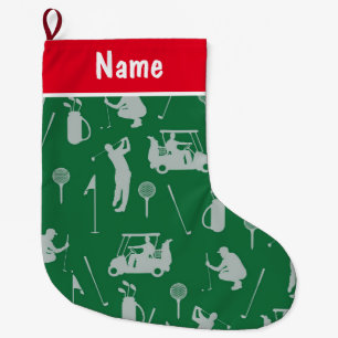 Meia De Natal Grande Golfe Personalizado Dão de Natal Golf Teme