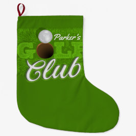 Meia De Natal Grande Golfer Green Golf Course Club Personalizado