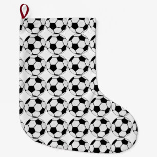 Meia De Natal Grande Gráfico de Bola de Futebol Clássico Fã de Esportes