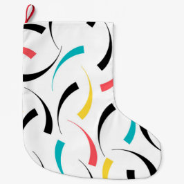 Meia De Natal Grande Gráfico urbano colorido, alegre, moderno e moderno