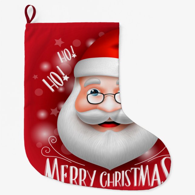 Meia De Natal Grande Ha Ha Feliz Natal (Frente)