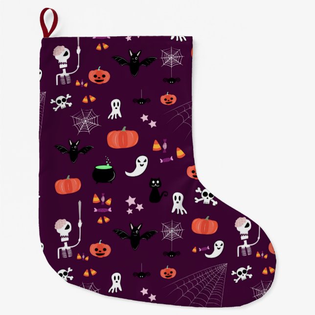 Meia De Natal Grande Halloween (Frente)