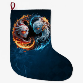 Meia De Natal Grande Harmonia elementar, yin e yang da natureza.