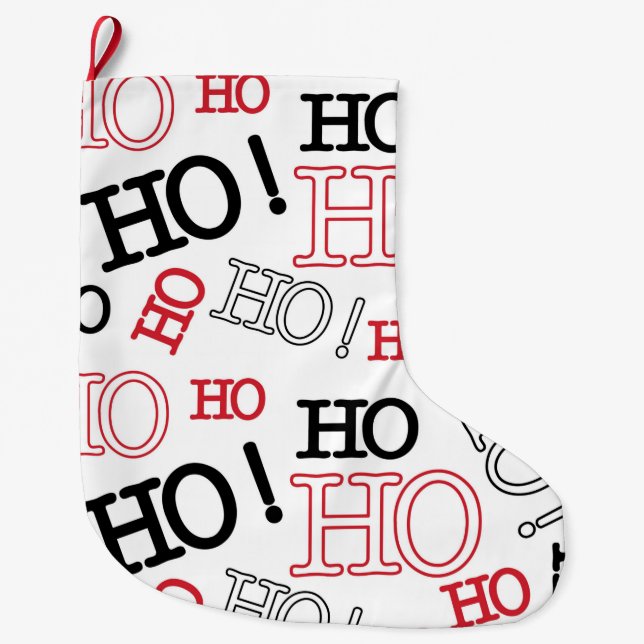 Meia De Natal Grande Ho Ho Ho (Frente)