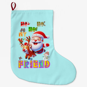 Meia De Natal Grande Ho Ho Ho Meu Querido Amigo