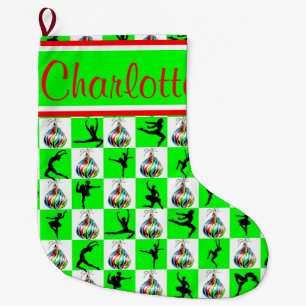 MEIA DE NATAL GRANDE HOLIDAY BALLERINA PERSONALIZADO ARMAZENAMENTO DE N