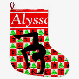 MEIA DE NATAL GRANDE HOLLY JOLLY PERSONALMENTE GYMNAST CHRISTMAS ESTOCA